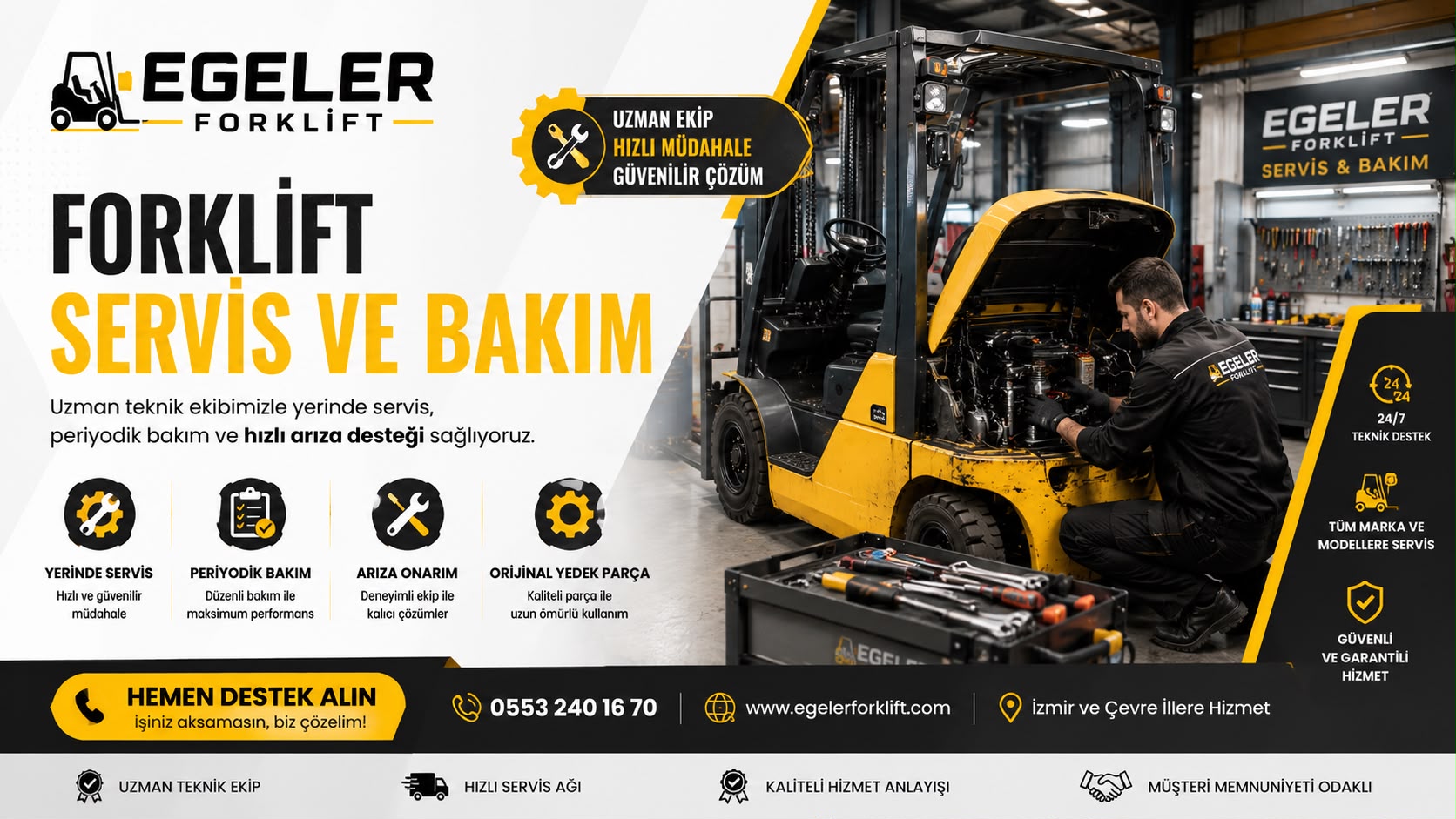 Yerinde Servis, periyodik bakım ve hızlı arıza desteği